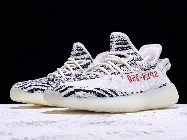 Boost V2 Zebra Adidas Black White 350 CP9654 Yeezy 0803